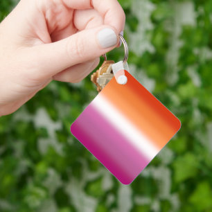 Porte-clés Drapeau de la fierté lesbienne à dégradé – Drapeau