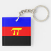 Porte-clés Drapeau de la Fierté polyamérale (Dos)