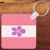 Porte-clés Drapeau de la fierté sapphique - Drapeau sapphique (Verso)