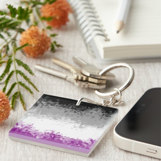 Porte-clés Drapeau de la fierté sexuelle LGBTQIA Abstrait non (Devant Droit)