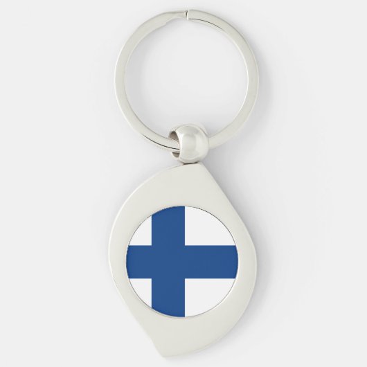 Porte-clés Drapeau de la Finlande (Devant)