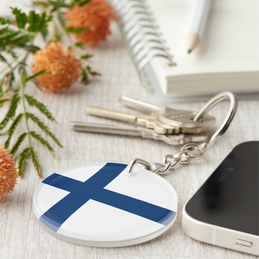 Porte-clés Drapeau de la Finlande (Devant droit)
