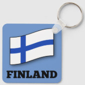 Porte-clés Drapeau de la Finlande conception personnalisée (Dos)