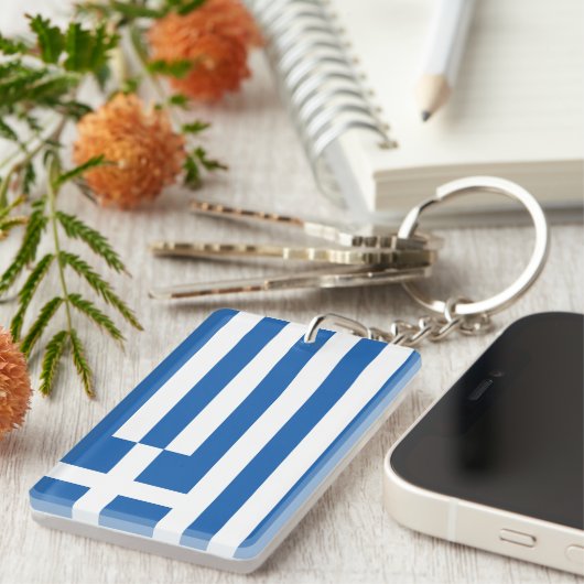 Porte-clés Drapeau de la Grèce (Devant droit)