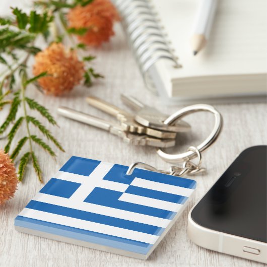 Porte-clés Drapeau de la Grèce (Devant Droit)