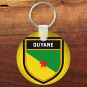 Porte-clés Drapeau de la Guyane (Recto)