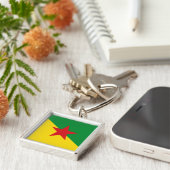 Porte-clés Drapeau de la Guyane (Côté)