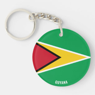 Porte-clés Drapeau de la Guyane Charmant Patriotique