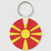 Porte-clés Drapeau de la Macédoine du Nord (Verso)