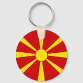 Porte-clés Drapeau de la Macédoine du Nord (Recto)