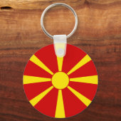 Porte-clés Drapeau de la Macédoine du Nord (Recto)