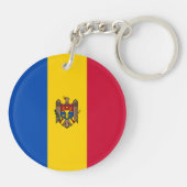 Porte-clés Drapeau de la Moldavie (Dos)