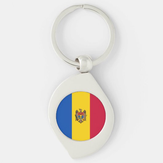Porte-clés Drapeau de la Moldavie (Devant)