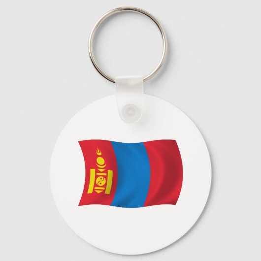 Porte-clés Drapeau de la Mongolie (Recto)