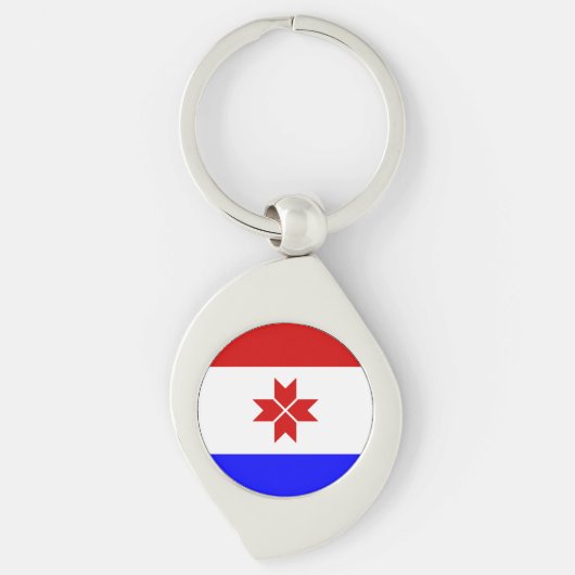 Porte-clés Drapeau de la Mordovie (Devant)