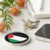Porte-clés drapeau de la palestine mignon design graphique po (Côté)