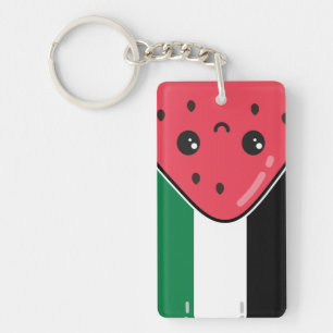 Porte-clés Drapeau de la Palestine mignonne avec Palestin san