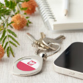 Porte-clés Drapeau de la Pologne (Côté )