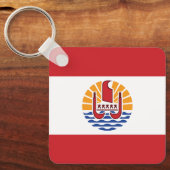 Porte-clés Drapeau de la Polynésie française (Recto)