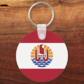 Porte-clés Drapeau de la Polynésie française (Recto)