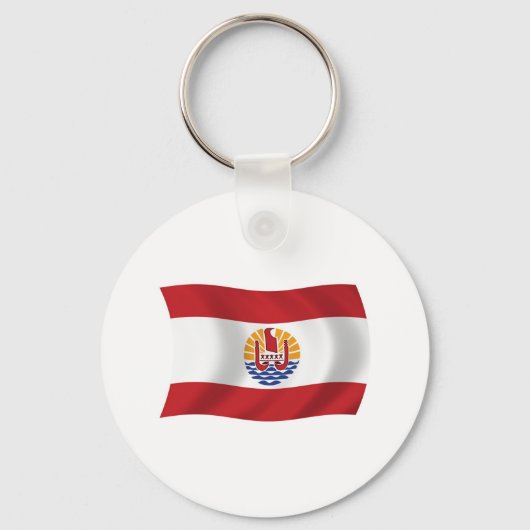 Porte-clés Drapeau de la Polynésie française (Recto)