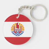 Porte-clés Drapeau de la Polynésie française (Dos)