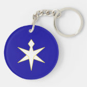 Porte-clés Drapeau de la préfecture de Chiba, Japon (Dos)