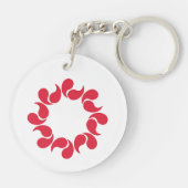 Porte-clés Drapeau de la préfecture de Saitama, Japon (Dos)