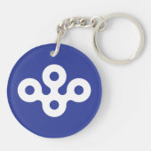 Porte-clés Drapeau de la préfecture d'Osaka, Japon (Dos)