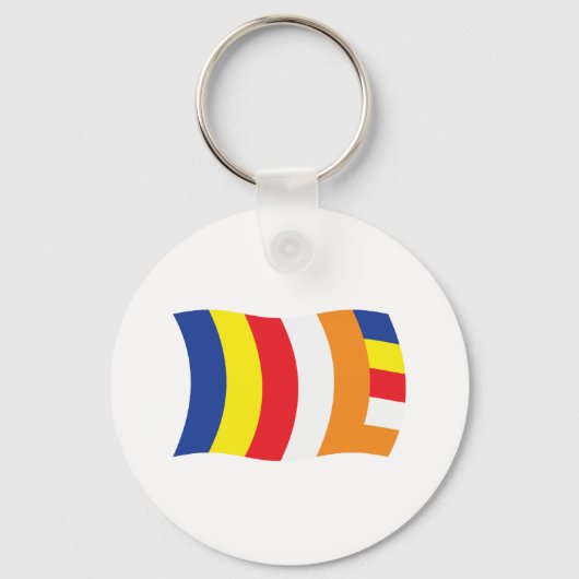Porte-clés Drapeau de la religion bouddhiste (Recto)