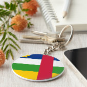 Porte-clés Drapeau de la République centrafricaine (Côté)