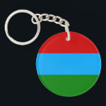 Porte-clés Drapeau de la République de Carélie<br><div class="desc">Drapeau patriotique de la République de Carélie</div>