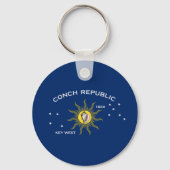 Porte-clés Drapeau de la République de Conch, Drapeau de Key  (Verso)