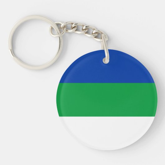 Porte-clés Drapeau de la République de Komi (Devant)