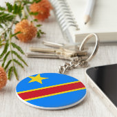 Porte-clés Drapeau de la République démocratique du Congo (Côté)