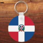 Porte-clés Drapeau de la République Dominicaine (Recto)