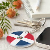 Porte-clés Drapeau de la République Dominicaine (Devant droit)