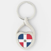 Porte-clés Drapeau de la République Dominicaine (Devant)