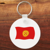 Porte-clés Drapeau de la République kirghize (Recto)