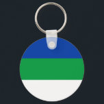 Porte-clés Drapeau de la République Komi<br><div class="desc">Drapeau patriotique de la République Komi</div>