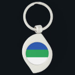 Porte-clés Drapeau de la République Komi<br><div class="desc">Drapeau patriotique de la République Komi</div>