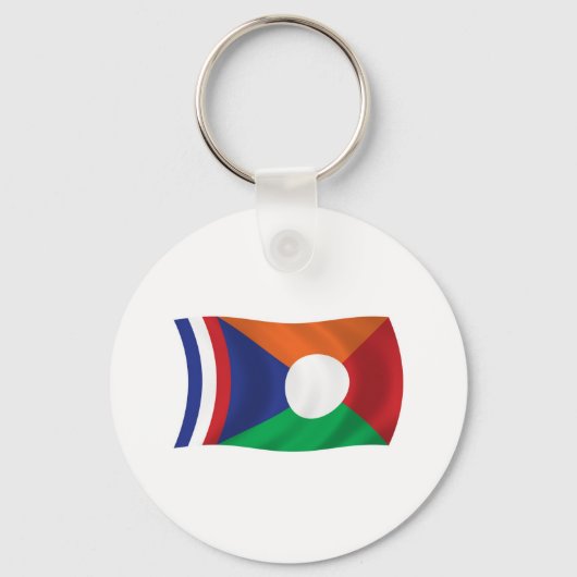 Porte-clés Drapeau de la Réunion (Recto)