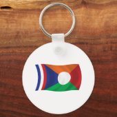 Porte-clés Drapeau de la Réunion (Recto)
