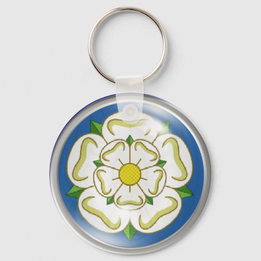 Porte-clés Drapeau de la rose blanche du Yorkshire (Recto)
