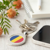 Porte-clés Drapeau de la Roumanie (Côté )