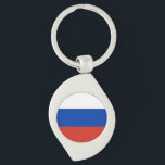 Porte-clés Drapeau de la Russie<br><div class="desc">Russie Drapeau Porte - clé en métal. Vous pouvez ajouter votre propre texte ou graphique en cliquant sur "personnaliser plus loin"</div>