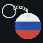 Porte-clés Drapeau de la Russie<br><div class="desc">Drapeau patriotique de la Russie.</div>