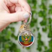 Porte-clés Drapeau de la Russie qui flotte (main)