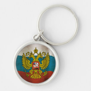 Porte-clés Drapeau de la Russie qui flotte