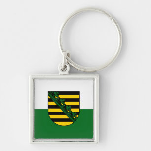 Porte-clés Drapeau de la Saxe